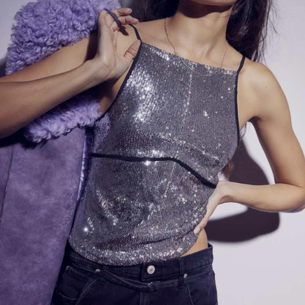 Free People | James Sequin Apron Tank | Size Large